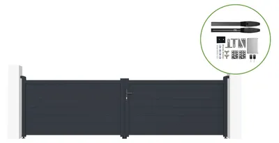 Produktbild von Flügeltor elektrisch 4m EIGER H.115cm + Drehtorantrieb HICKER B200
