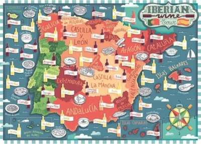 Produktbild von RAVENSBURGER Puzzle Mapa Iberie - vinné oblasti 1000 dílků