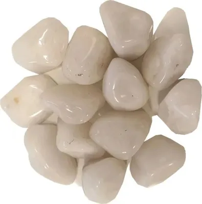 Immagine prodotto di Pietre burattate al quarzo lattiginoso qualità A - ±4-7 cm; 500 G