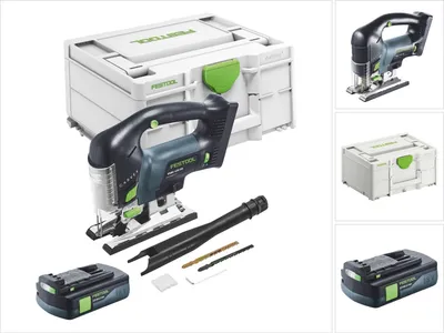 Image de Festool CARVEX PSBC 420-Basic Scie sauteuse pendulaire sans fil 18 V 120 mm Brushless + 1x batterie 3,0 Ah + Systainer - sans chargeur