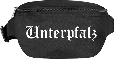 Produktbild von Unterpfalz Bauchtasche - Altdeutsch bedruckt - Gürteltasche Hipbag Schwarz