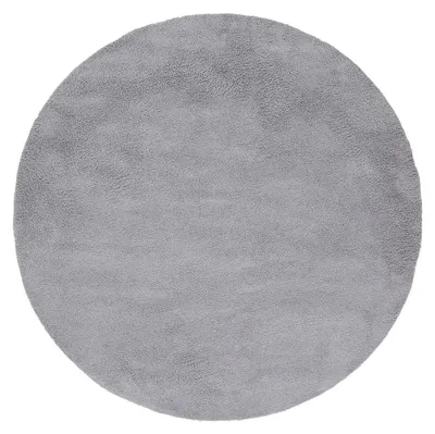 Produktbild von Hochflor Teppich Silky Shaggy rund Ø 120 cm Hellgrau