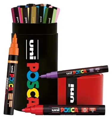 Productafbeelding van Posca 186834 POSCA Marker UNI 13er Metalldose, sort