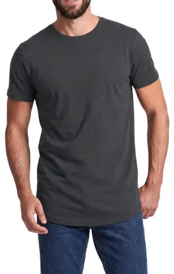 Produktbild von Mivaro Herren T-Shirt extra lang Anthrazit XXL - Longshirt aus Baumwolle mit Rundhals, langer Schnitt in Überlänge, Regular Fit, Größen S bis 5XL