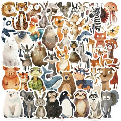 150 Tiermotive-Sticker, wasserdicht, für Laptop, Flasche, Skateboard