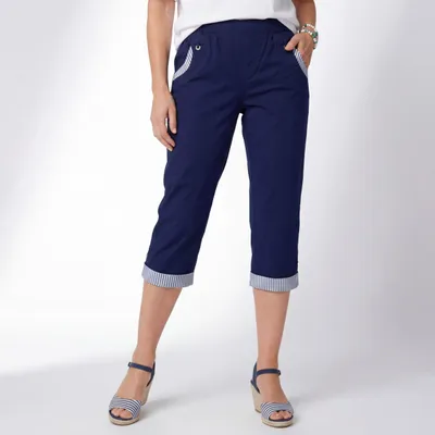 Produktbild von Caprihose OriginalYou maritime 7/8 Sommerhose mit Gummizug 36 bis 50 für Damen