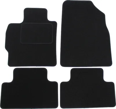 Image de Tapis De Sol Noir Velours Pour Mazda CX-7 2007-2012 4pcs, Ajustement précis, Base Antidérapante, Renforcée dans la Zone de la Pédale