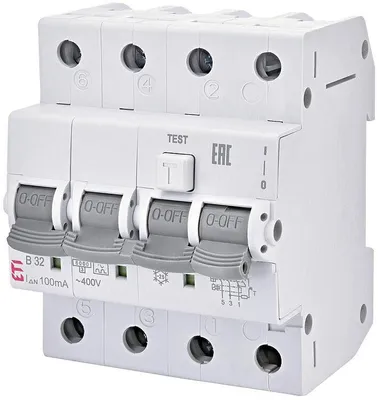 Produktbild von ETI FI-LS-Schalter KZS-4M A, B10/0,3A, 4-polig