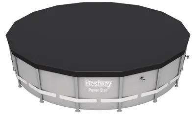 Obrázok produktu pre Bestway 58249 / 24, Bezpečnostný kryt na bazén, Nadzemný bazén, Kolo, Čierna, Bestway 4.88 m (16 ft.) round frame pools and 4.57 m (15 ft.) round steel wall pools, 4,93 m