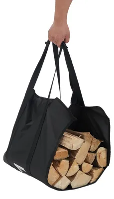 Image de Lendo Online Sac à bûches 95x44 cm Oxford 600D Noir
