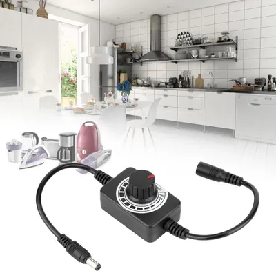 Image de interrupteur de contrôle de vitesse DC 5-24V ajustable Interrupteur de température de lumière sans palier pour le contrôleur de vitesse de la perceuse à moteur
