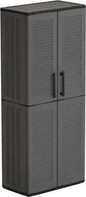 Image de Armoire Haute Easy Gris Rangement Robuste En Polypropylène - Art Plast