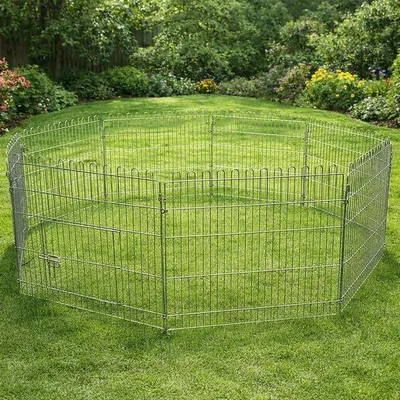 Produktbild von Freilaufgehege Welpenauslauf Welpengitter 8x 80x75 cm Freigehege Hasenstall