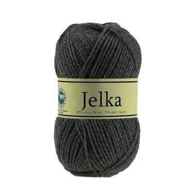 Produktbild von 50g Strickgarn Jelka m. 28% Wolle veredelt, Strickwolle, Farbauswahl, Farbe:dunkelgrau