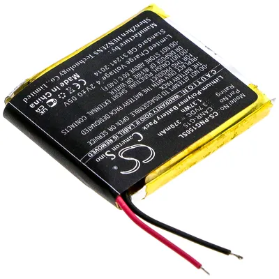 A close-up shot of a lithium-polymer battery pack with wires.
