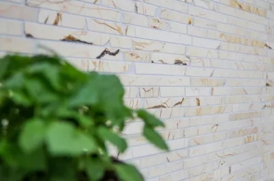 Produktbild von Handmuster Mosaik Fliese Marmor Naturstein Brick golden cream poliert Struktur MOS40B-2807_m