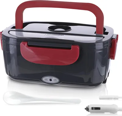 Produktbild von NASUM Elektrische Lunchbox mit Heizfunktion – 12V Auto-Lunchbox aus Kunststoff | Warme Mahlzeiten unterwegs (nur für den Autoanschluss)