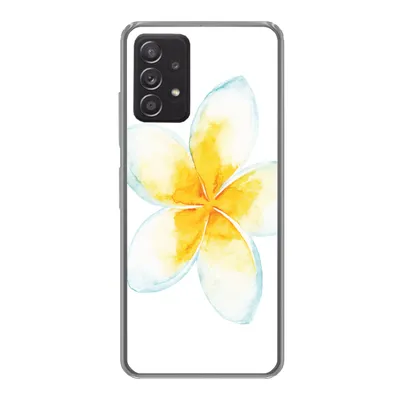 Produktbild von MuchoWow® Handyhülle Schutzhülle Hülle für Samsung galaxy a73 Aquarellfarbe - Blume - Tropisch Silikon Softcase Handy Hülle - Handyhülle