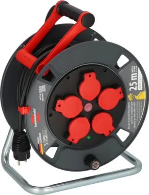 Immagine prodotto di Brennenstuhl 9231250100 Avvolgicavo 25 m nero con spina di sicurezza (9231250100)
