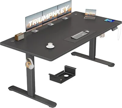 Immagine prodotto di Scrivania regolabile in altezza 160x80 cm con porta USB per la ricarica, sistema di controllo dell'altezza con 3 memorie. Scrivania grande, regolabile in altezza, con sistema anti-collisione