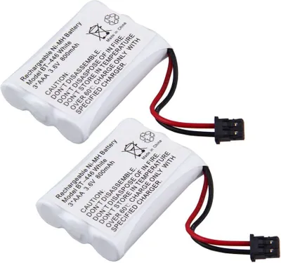 Image de pack de 2 batteries 3,6 V 800 mAh pour téléphone sans fil pour Uniden TRU9480 DCT7488 DCT-646
