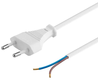 Produktbild von PremiumCord kpsfd3w Stromkabel Eurostecker zu offenem Kabelende 3m, Netzkabel, 2