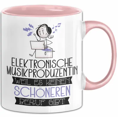 Produktbild von Elektronische Musikproduzentin Weil Es Keinen Schöneren Beruf Gibt Tasse Geschenk für Eine Elektronische Musikproduzentin Lustig (Rosa)