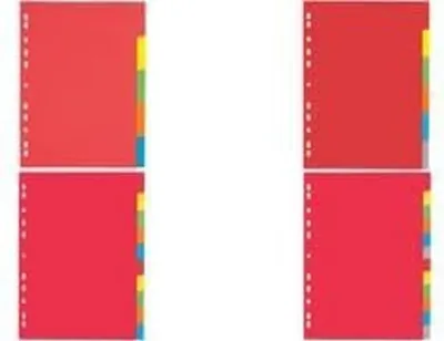 Image de PAGNA Intercalaire en carton, DIN A4, 10 pièces, 5 couleurs