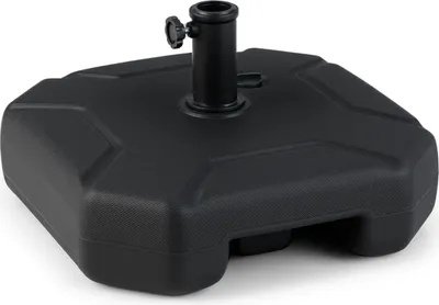 Produktbild von 43 cm langer & breiter Schirmständer, mit Wasser & Sand gefüllter Schirmfuß mit verstellbarem Knopf für 38 mm & 48 mm Schirmstangen, mit Tragegriff