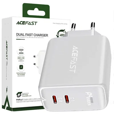 Obrázok produktu pre Sieov nabjaka Acefast A9, 2xUSB-C, 40 W, PPS, PD, QC 3.0, AFC, FCP