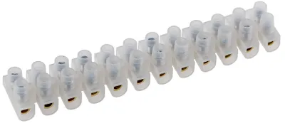 Produktbild von ChiliTec 17903 Lüsterklemmen für 1,5-2,5mm², 12 Klemmen Messingeinsatz, transparent
