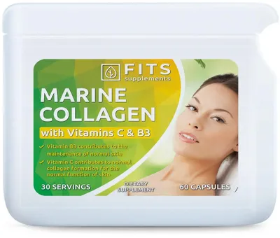 Immagine prodotto di Collagene marino, vitamina C e vitamina B3, 60 capsule