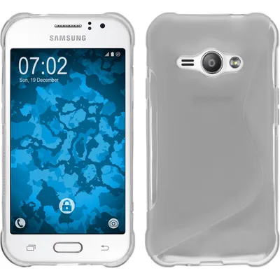 Produktbild von PhoneNatic Case kompatibel mit Samsung Galaxy J1 ACE - clear Silikon Hülle S-Style + 2 Schutzfolien