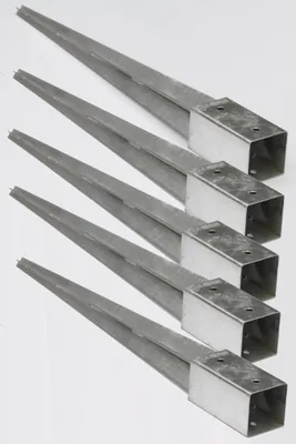 Produktbild von 70 mm Pfosten-träger Einschlag-hülse Bodenhülse Holz-pfosten feuerverzinkt Zaun für Holzzaun