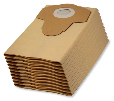 A stack of brown paper vacuum cleaner bags.