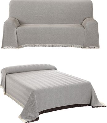Beautex Tagesdecke - Wohnzimmer Decke aus Baumwolle, Praktischer Überwurf als Sofadecke oder Couchdecke -  Bed Throw Blanket - Hochwertiger Bettüberwurf in Braun, 230x260 cm