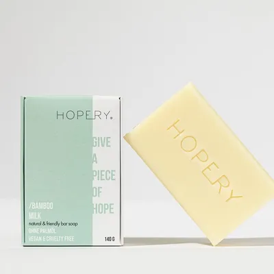 Produktbild von Hopery Vegane Naturkosmetik Seife ohne Palmöl - Bamboo Milk