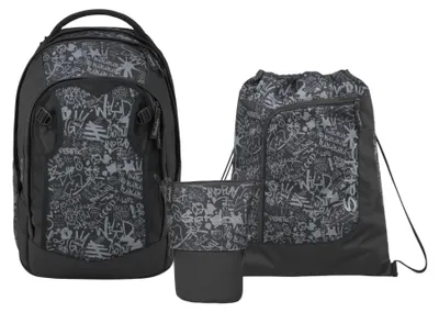 Produktbild von Satch, Schulrucksack-Set MATCH PLUS Street Ink 3-teilig, ab. 5. Klasse