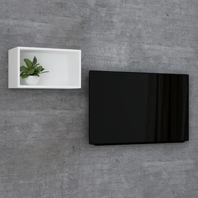 Produktbild von VCM Holzregal hängend | platzsparendes Regal | Maße: H. 30 x B. 50 x T. 28 cm | Elegantes Regal hängend | Aufbewahrungsregal | Bücherregal | Wandboard - Arila S