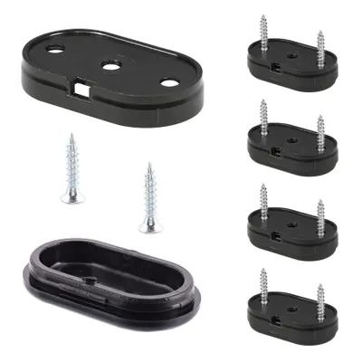 Produktbild von WAGNER QuickClick® Kunststoffgleiter BLACK - 8x Schraube, je 4x Basis 35 x 20 mm & Gleiter 35 x 20 mm, DE Ware - 15783300