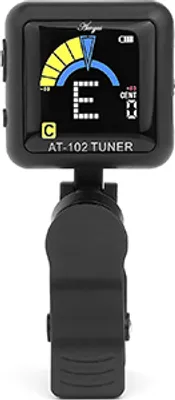 Image de Áengus AT-102 Accordeur pour guitare, guitare basse, ukulélé, violon et accordage chromatique - Accordeur clip-on - Rechargeable par USB