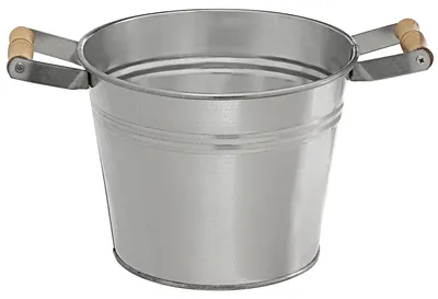Produktbild von Dehner Pflanztöpfchen, Ø 23 cm, Höhe 18 cm, verzinkt, silber