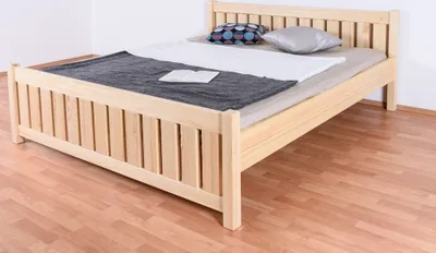 Produktbild von Doppelbett / Gästebett Kiefer massiv Vollholz natur 65, inkl. Lattenrost - 180 x 200 cm (B x L)