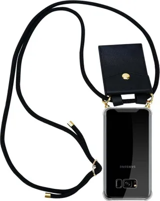 Produktbild von Cadorabo Hülle für Samsung Galaxy S8 PLUS Schutzhülle in Schwarz Handy Kette Silikon Kordel abnehmbares Etui