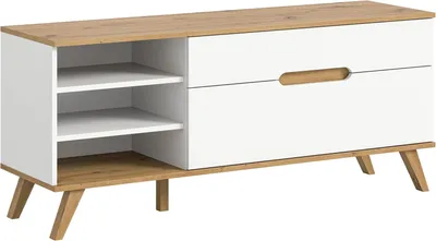 Produktbild von xonox.home Lowboard Stockholm weiß Nachbildung B/H/T: 140x60x40cm