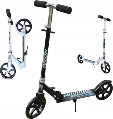 Produktbild von Roller mit großen Rädern für Erwachsene, Roller mit 2 Rädern, 20 cm, zusammenklappbar, mit Bremse