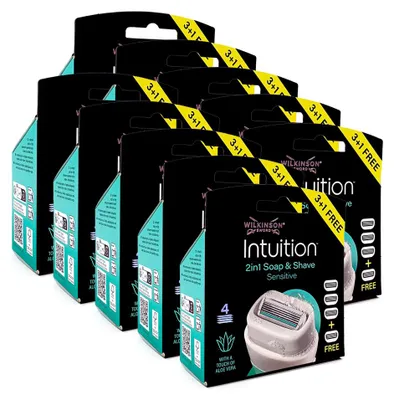 Produktbild von Wilkinson Intuition 2-in-1 Sensitive Care Rasierklingen, 4er Pack x 10
