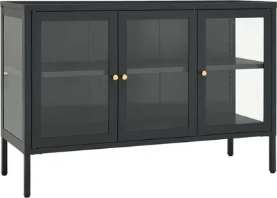 Obrázok produktu pre vidaXL Príborník antracit 105x35x70 cm Oceľ a sklo