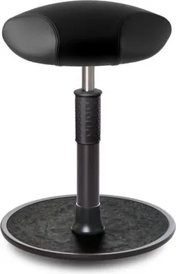 Produktbild von Sitz- Stehhocker Free Regular Triangel Boxmark Leder schwarz schwarz /schwarz.