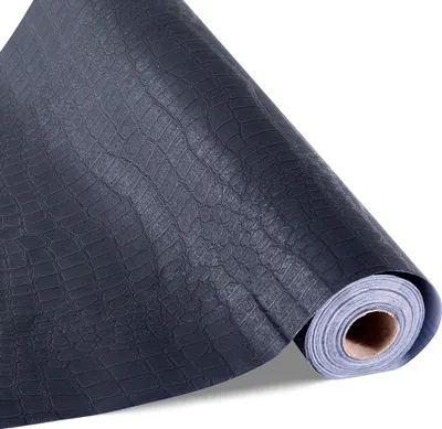 Immagine prodotto di VEVOR carta da parati autoadesiva, 40 cm x 10 m, carta da parati, pellicola adesiva con struttura fessurata, pellicola per mobili, adesivo per mobili, rotolo di vinile decorativo per camera da letto, cucina, ufficio, bagno, nero